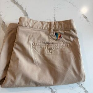 Paul Smith Classic Tan Chinos with Embroidered Logo
